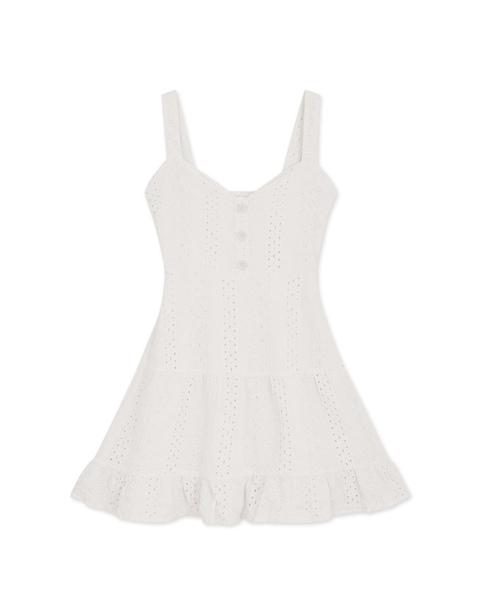 Embroidered Lace Vest Mini Dress