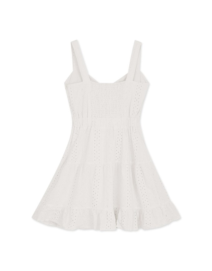 Embroidered Lace Vest Mini Dress