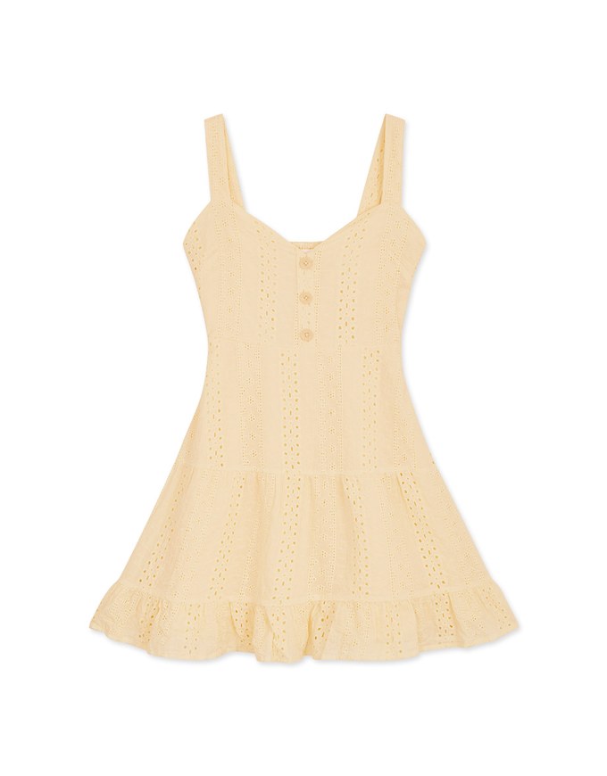 Embroidered Lace Vest Mini Dress