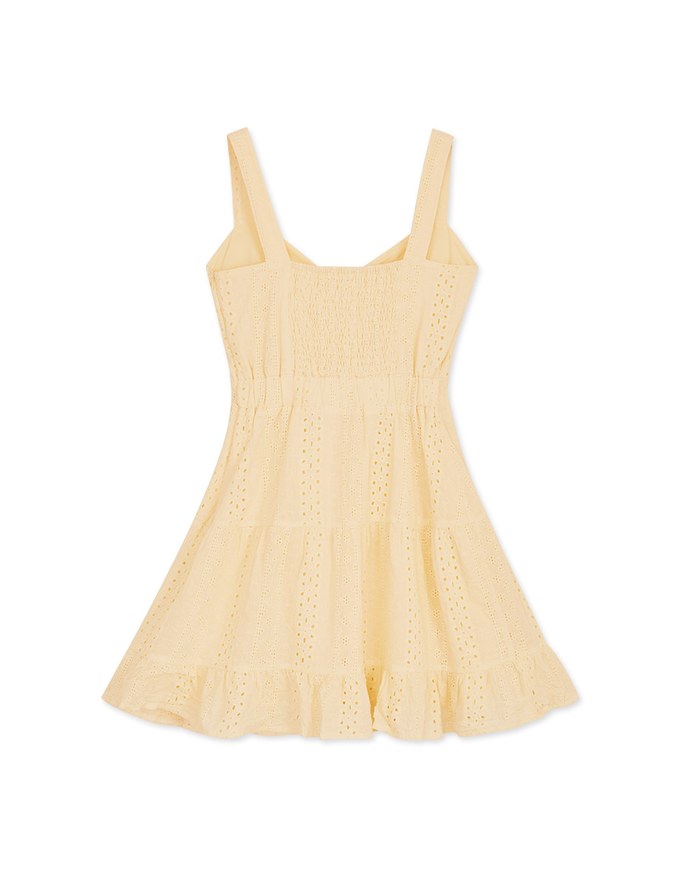 Embroidered Lace Vest Mini Dress