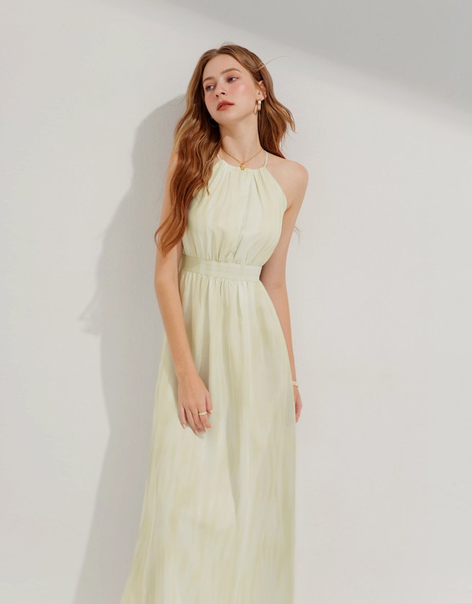 Halter Tie-Dye Long Dress