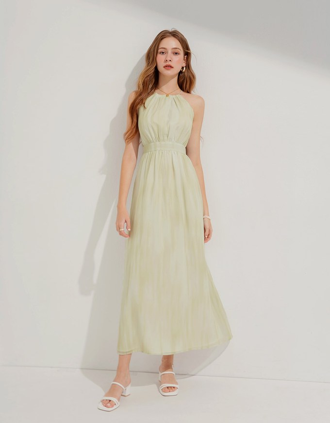 Halter Tie-Dye Long Dress