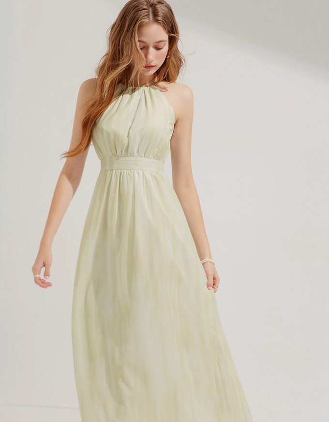 Halter Tie-Dye Long Dress