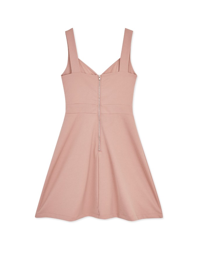 Cross Wrinkle Slimming Dress