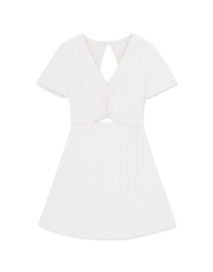Back Hollow Strap Mini Dress (With Padding)