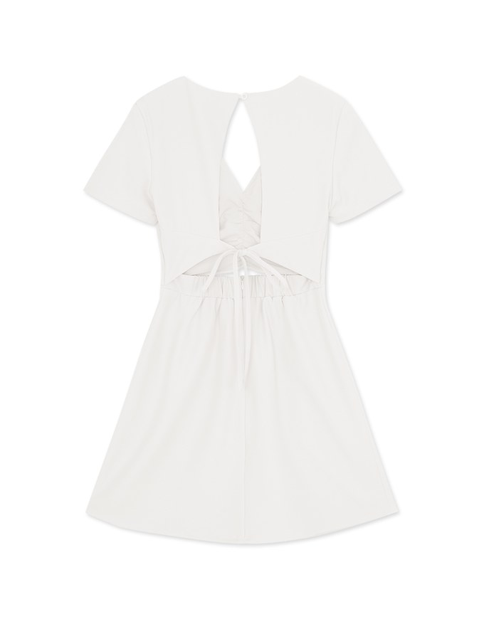 Back Hollow Strap Mini Dress (With Padding)