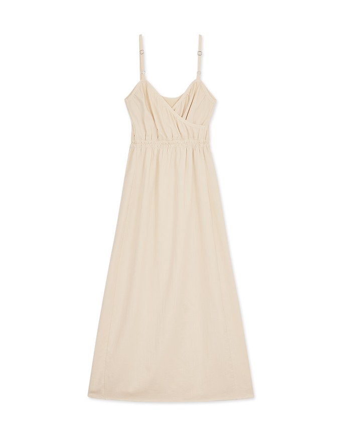 2WAY Thin Strap Button Up Maxi Dress