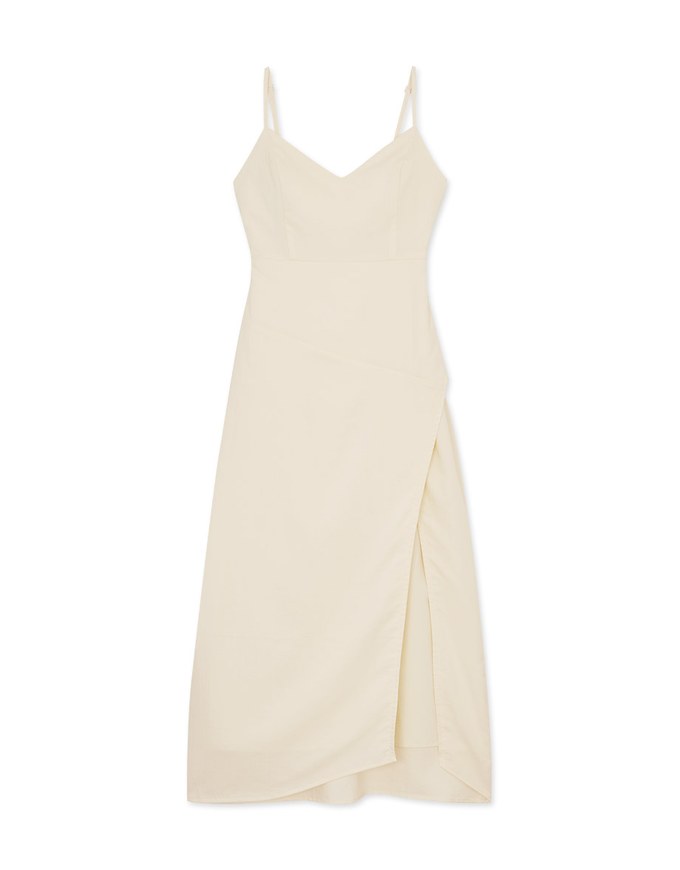 Slit Slim Maxi Long Dress (With Padding)