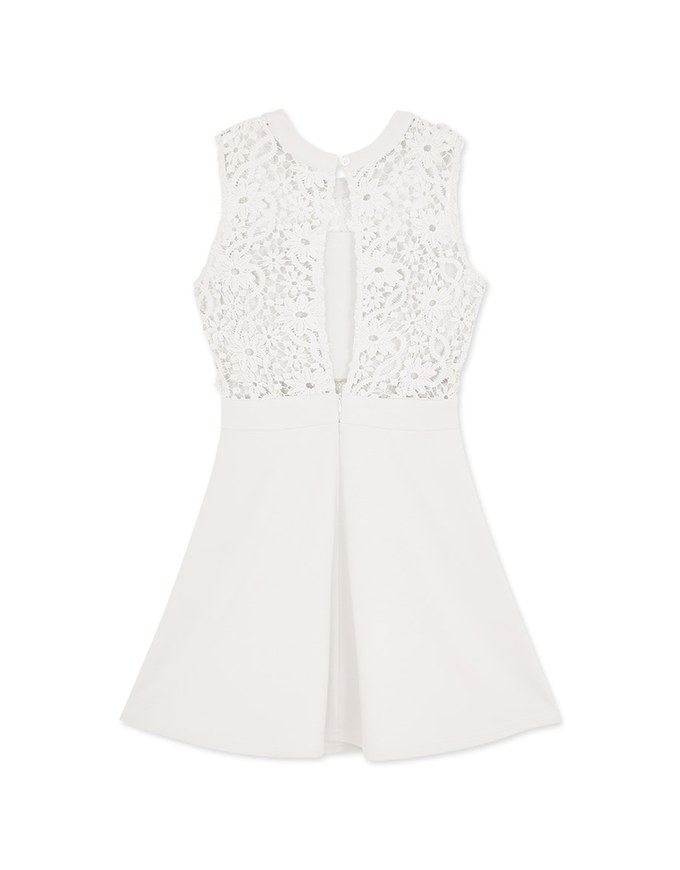 Hollow Lace Mini Dress