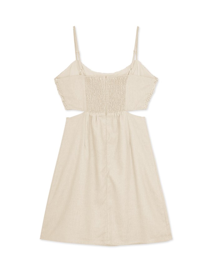 Hollow Stitching Bra Padded Mini Dress