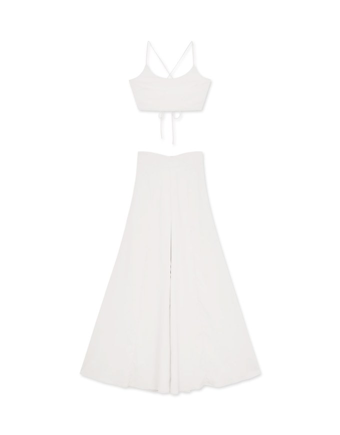 ONE TONE Wide Hem Trousers Set Wear (With Padding)
