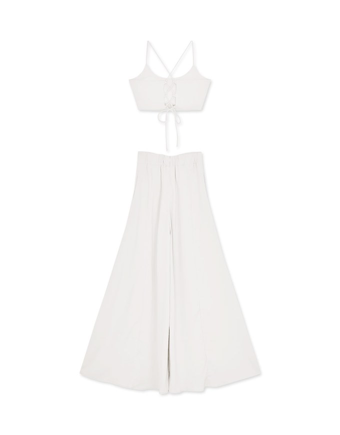 ONE TONE Wide Hem Trousers Set Wear (With Padding)