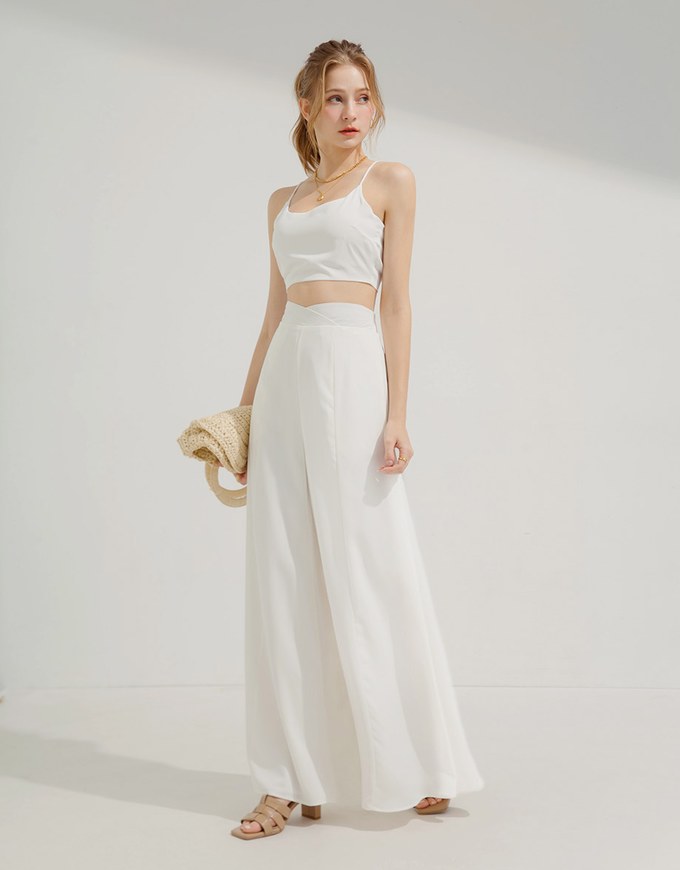 ONE TONE Wide Hem Trousers Set Wear (With Padding)