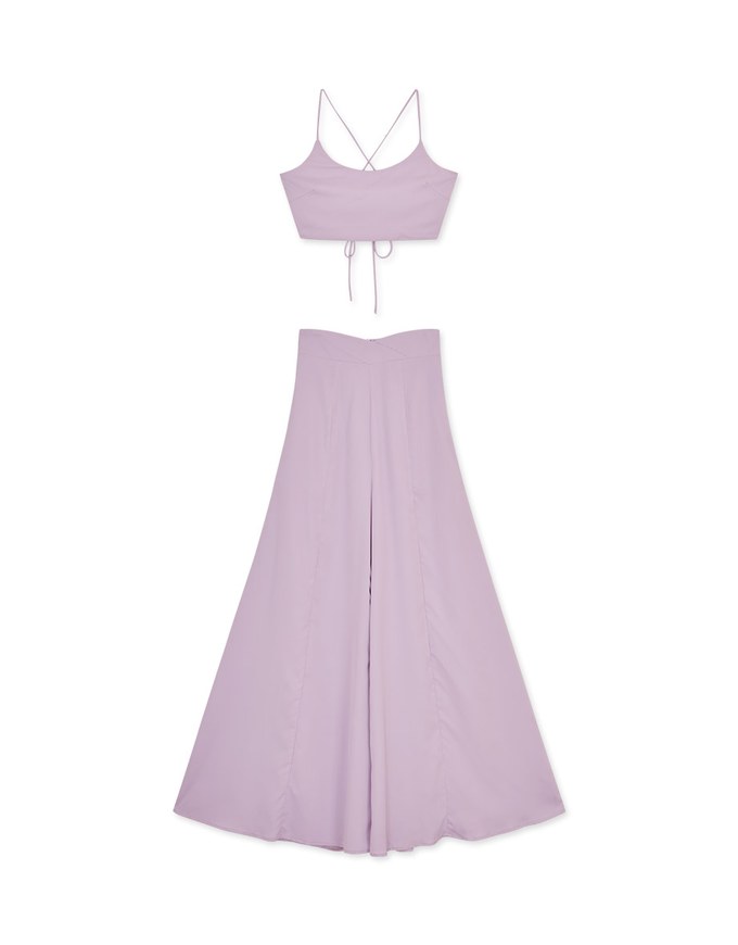 ONE TONE Wide Hem Trousers Set Wear (With Padding)