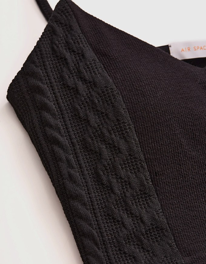 Twist Knit Slit Set (With Padding)