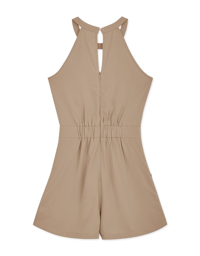Cutout Shoulder Loose Tank Top Jumpsuit