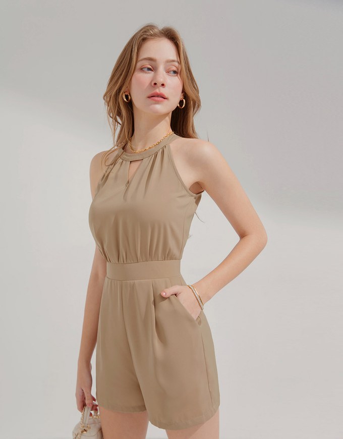 Cutout Shoulder Loose Tank Top Jumpsuit
