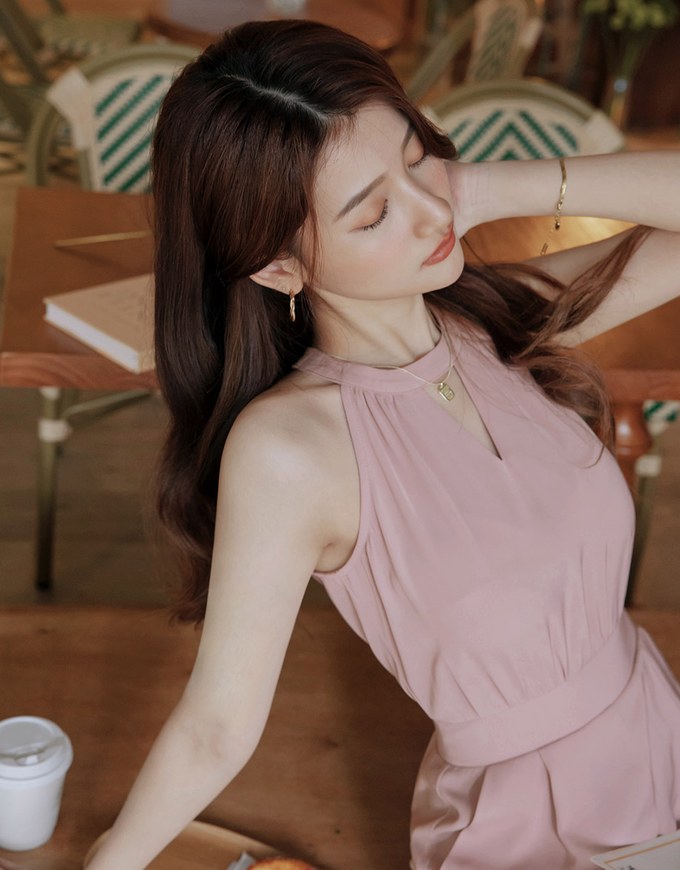 Cutout Shoulder Loose Tank Top Jumpsuit