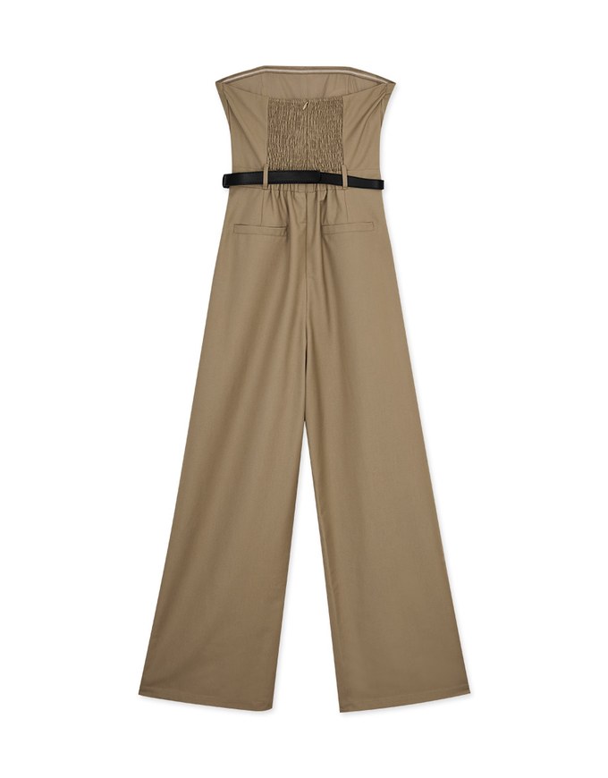 Flat Cut Jumpsuit (With Padding And Belt)