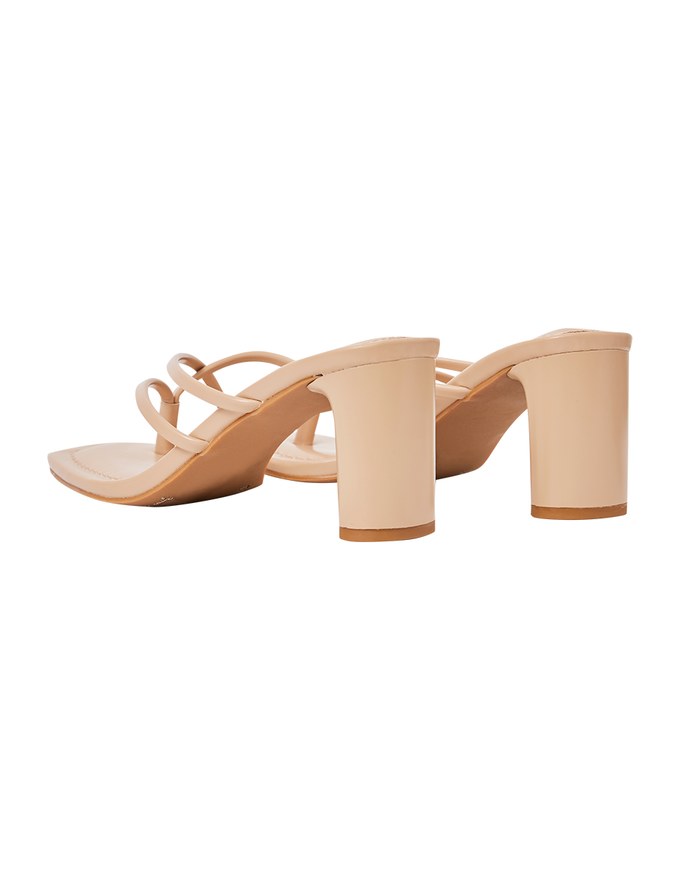 Cross-Strap Mid-Heel Slides