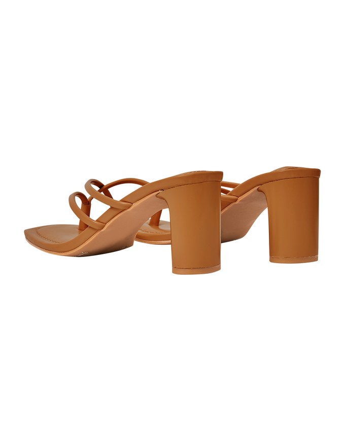 Cross-Strap Mid-Heel Slides
