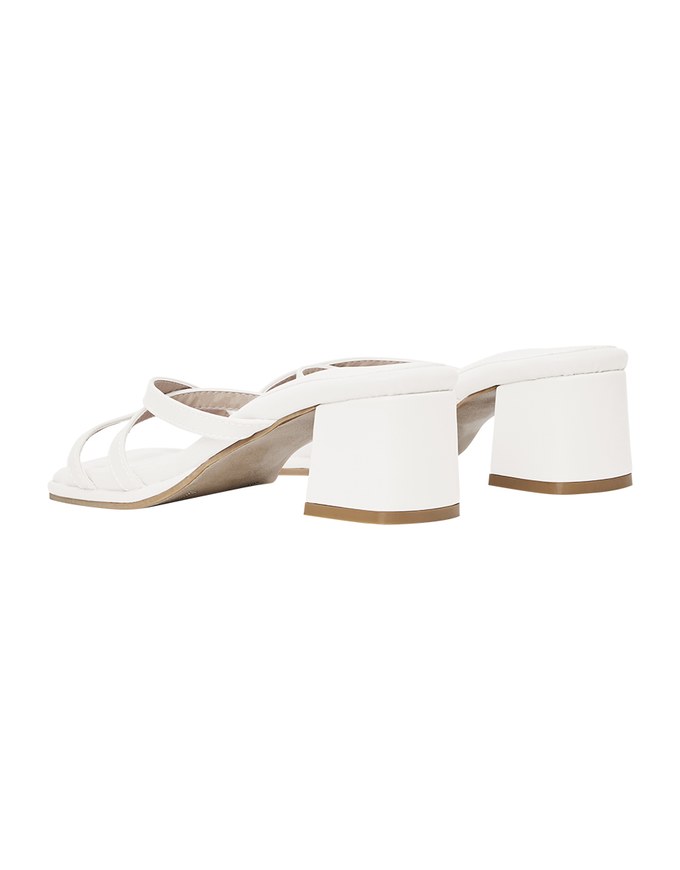 Cross-Strap Mid-Heel Sandals