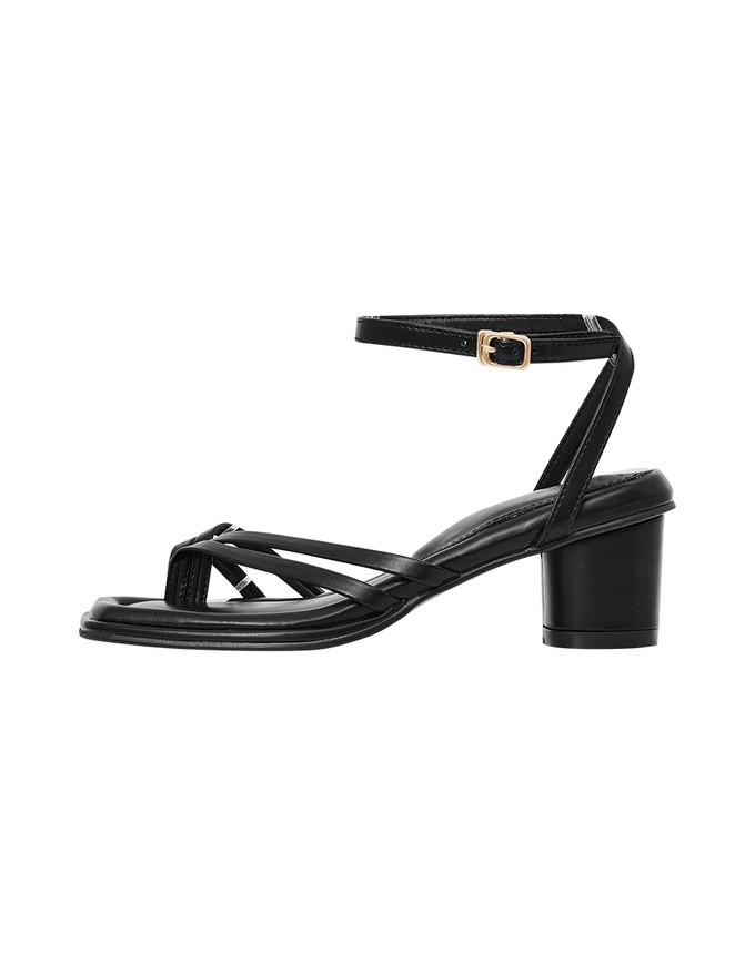 Strap Wrap Mid-Heel Sandals