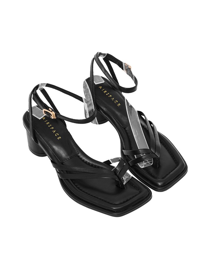 Strap Wrap Mid-Heel Sandals