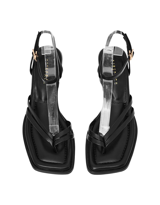 Strap Wrap Mid-Heel Sandals