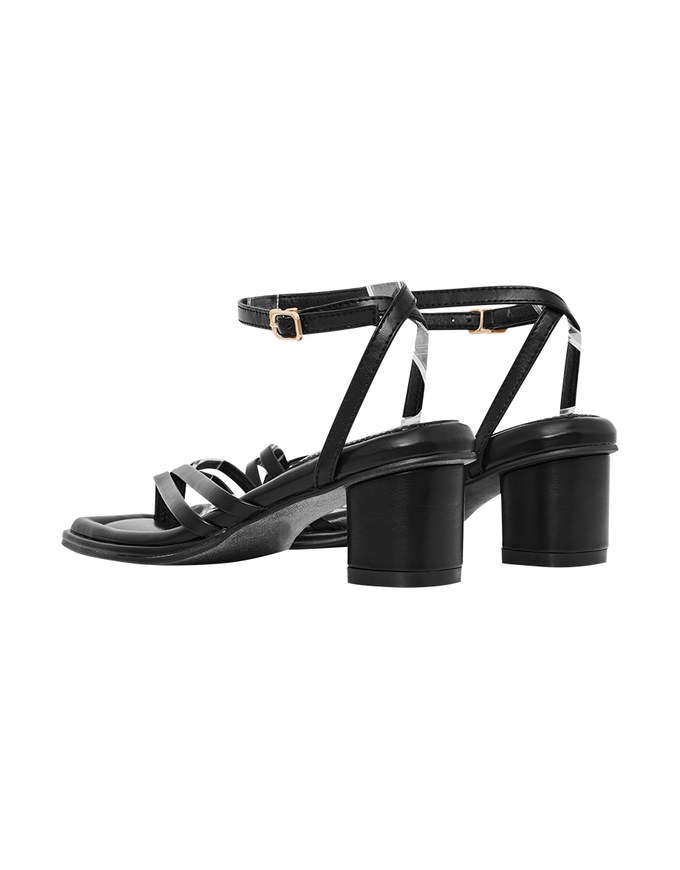 Strap Wrap Mid-Heel Sandals