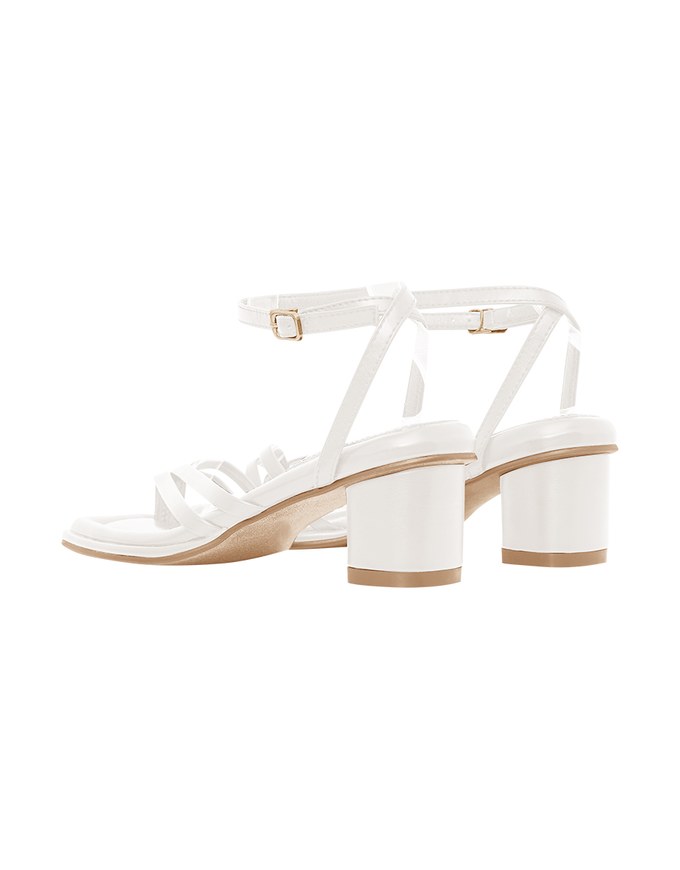 Strap Wrap Mid-Heel Sandals