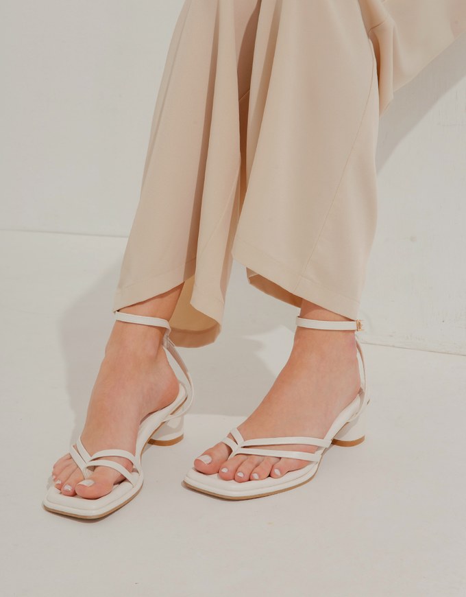 Strap Wrap Mid-Heel Sandals