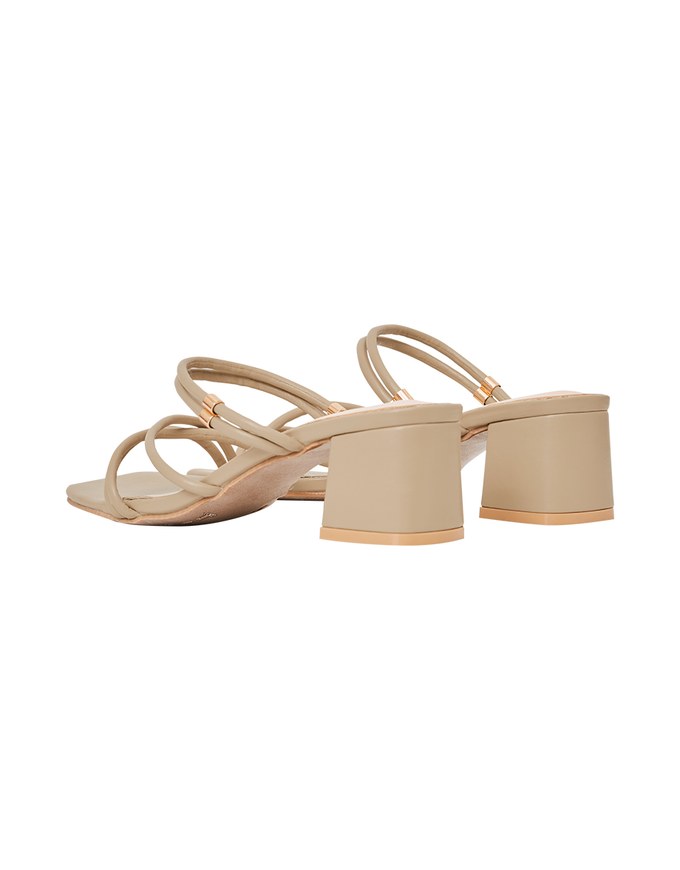 2Way Minimalist Cross-Wrap Mid-Heel Sandals