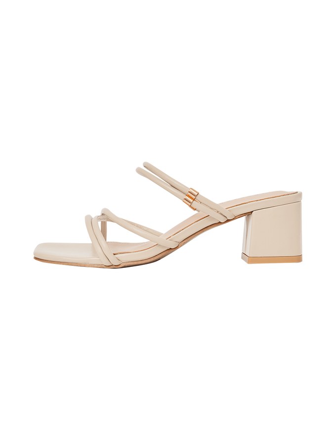 2Way Minimalist Cross-Wrap Mid-Heel Sandals
