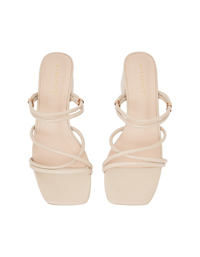2Way Minimalist Cross-Wrap Mid-Heel Sandals