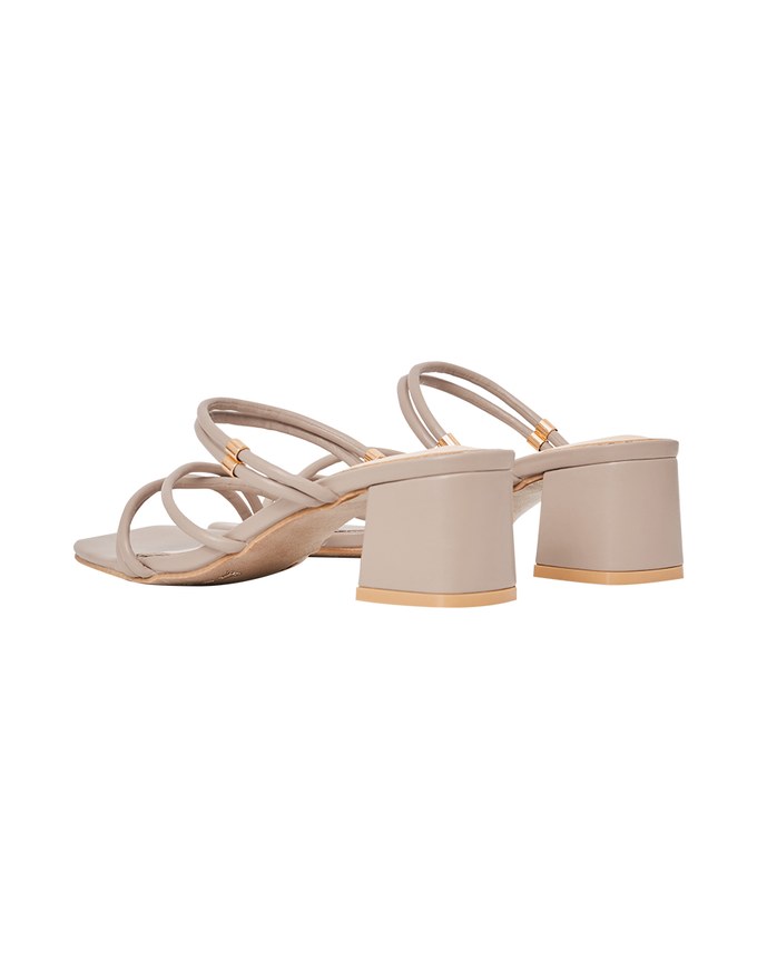 2Way Minimalist Cross-Wrap Mid-Heel Sandals