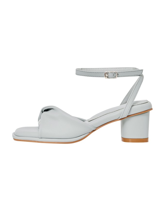 Square Toe Twist Mid Heel Sandals