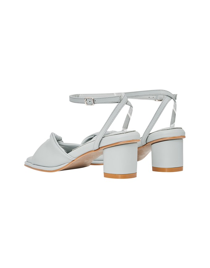 Square Toe Twist Mid Heel Sandals