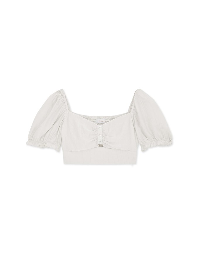 2Way Puffy Sleeve Crop Top (With Padding)