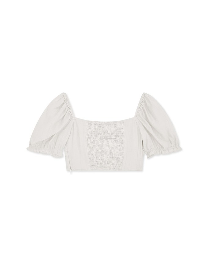 2Way Puffy Sleeve Crop Top (With Padding)