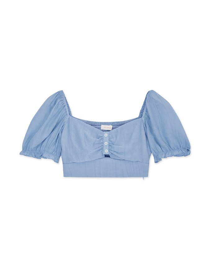 2Way Puffy Sleeve Crop Top (With Padding)