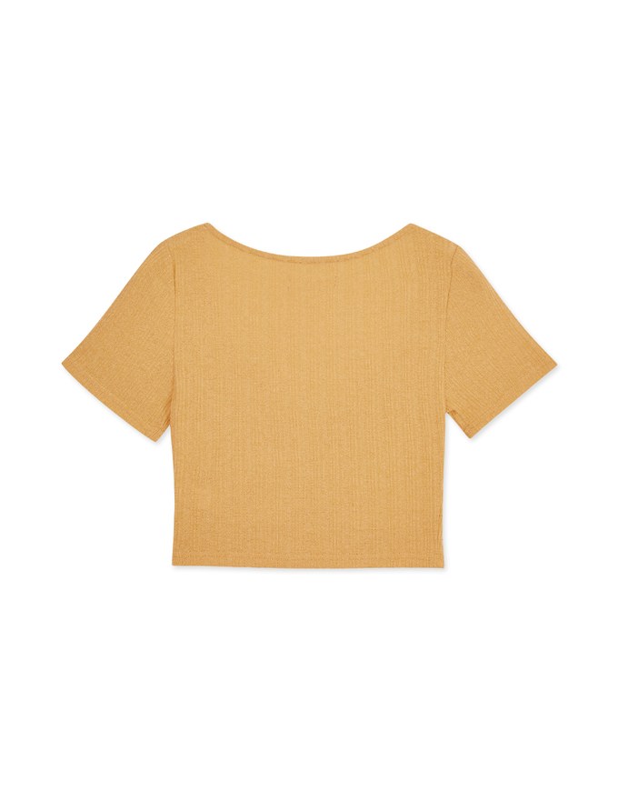 Heart Shape Neck Crop Top