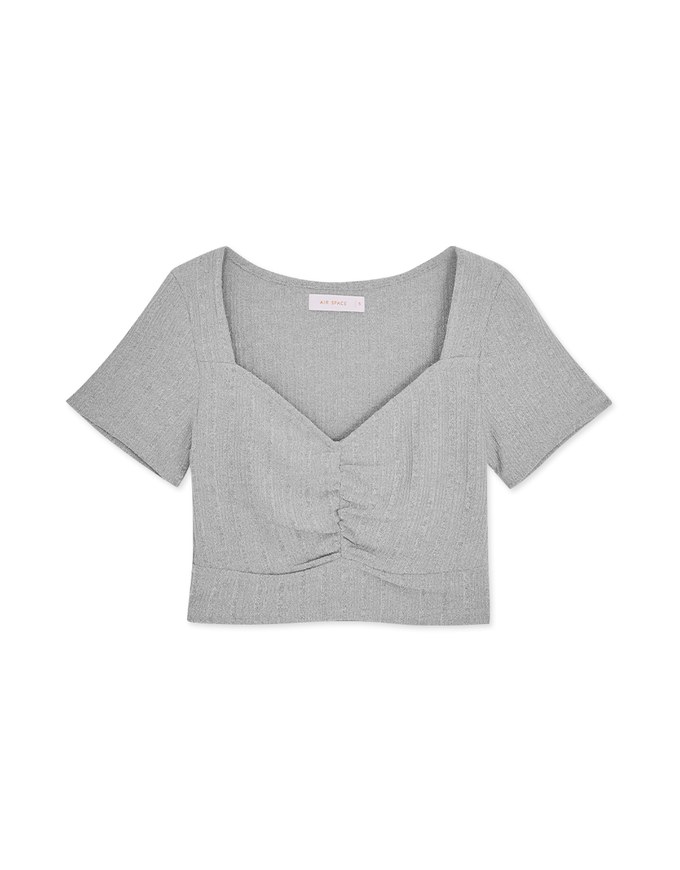 Heart Shape Neck Crop Top