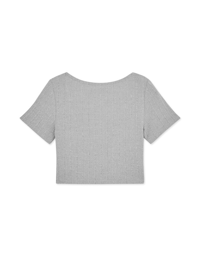 Heart Shape Neck Crop Top