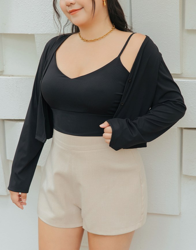 Anti-Uv Cooling Crop Blazer Jacket Set (With Padding)
