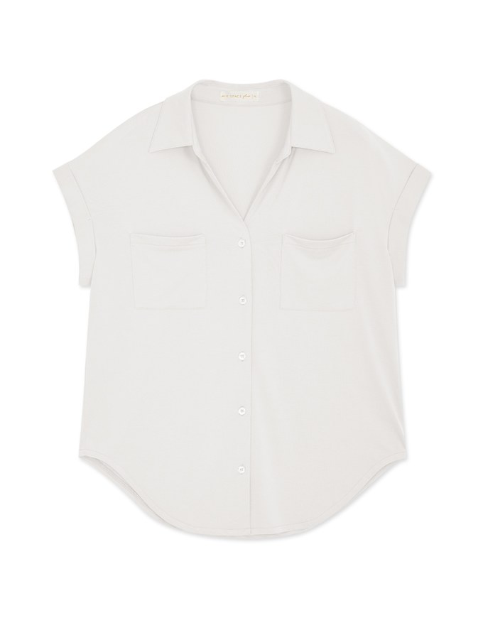 Breezy Cooling Double Pockets Blouse Shirt