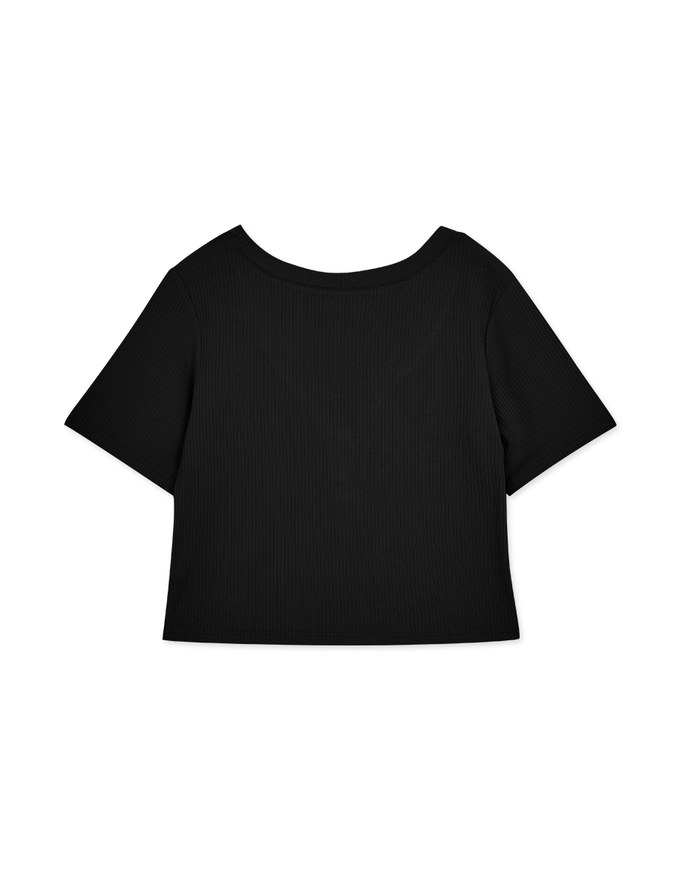 V Neck Simple Knit Top