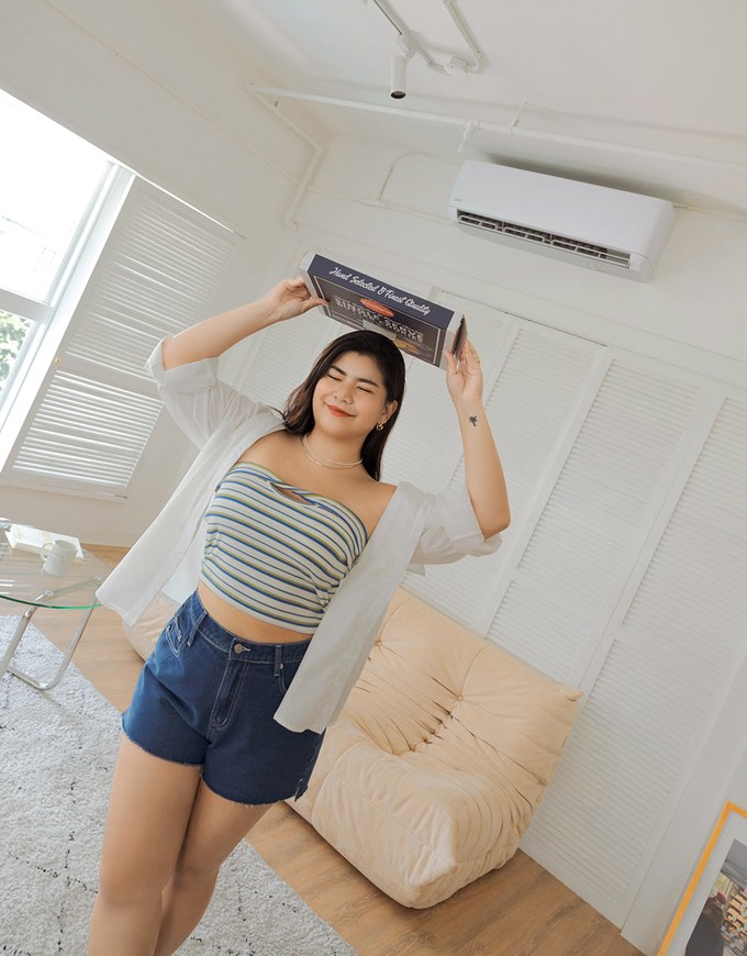 Contrast Striped Knotted Tube Top (With Padding)
