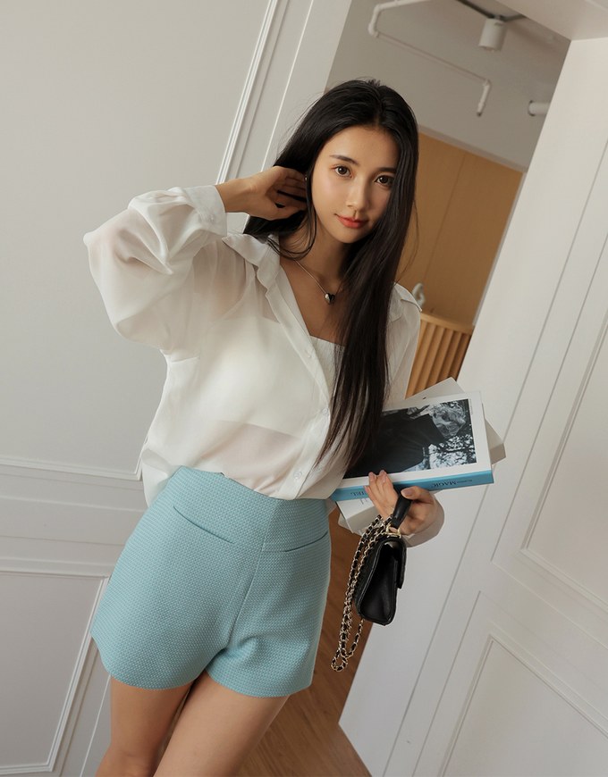 Sheer Oversized Blouse Shirt