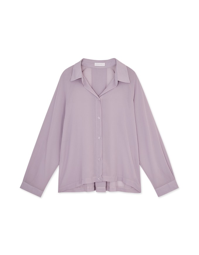 Sheer Oversized Blouse Shirt